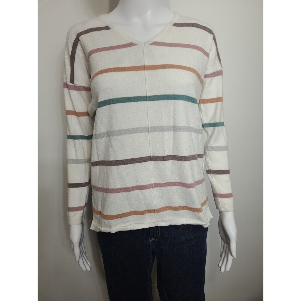 Staccato Sweater Womens Size Small Long Sleeves Multicolor Striped Soft - Picture 1 of 6